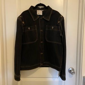 Telfar black denim jacket